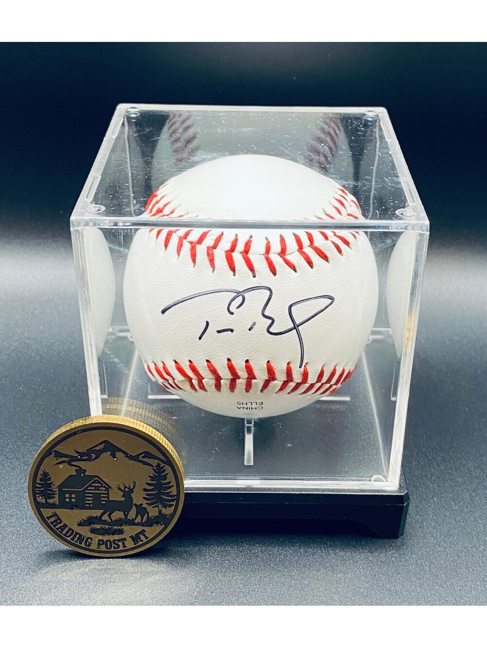 Tom Brady Signed Baseball In Case With COA (PC489574)